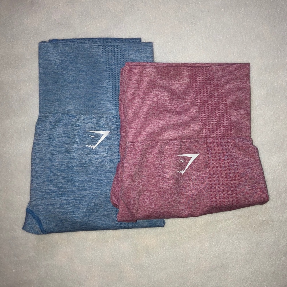 Gymshark Vital Seamless Leggings Blue + Pink Marl